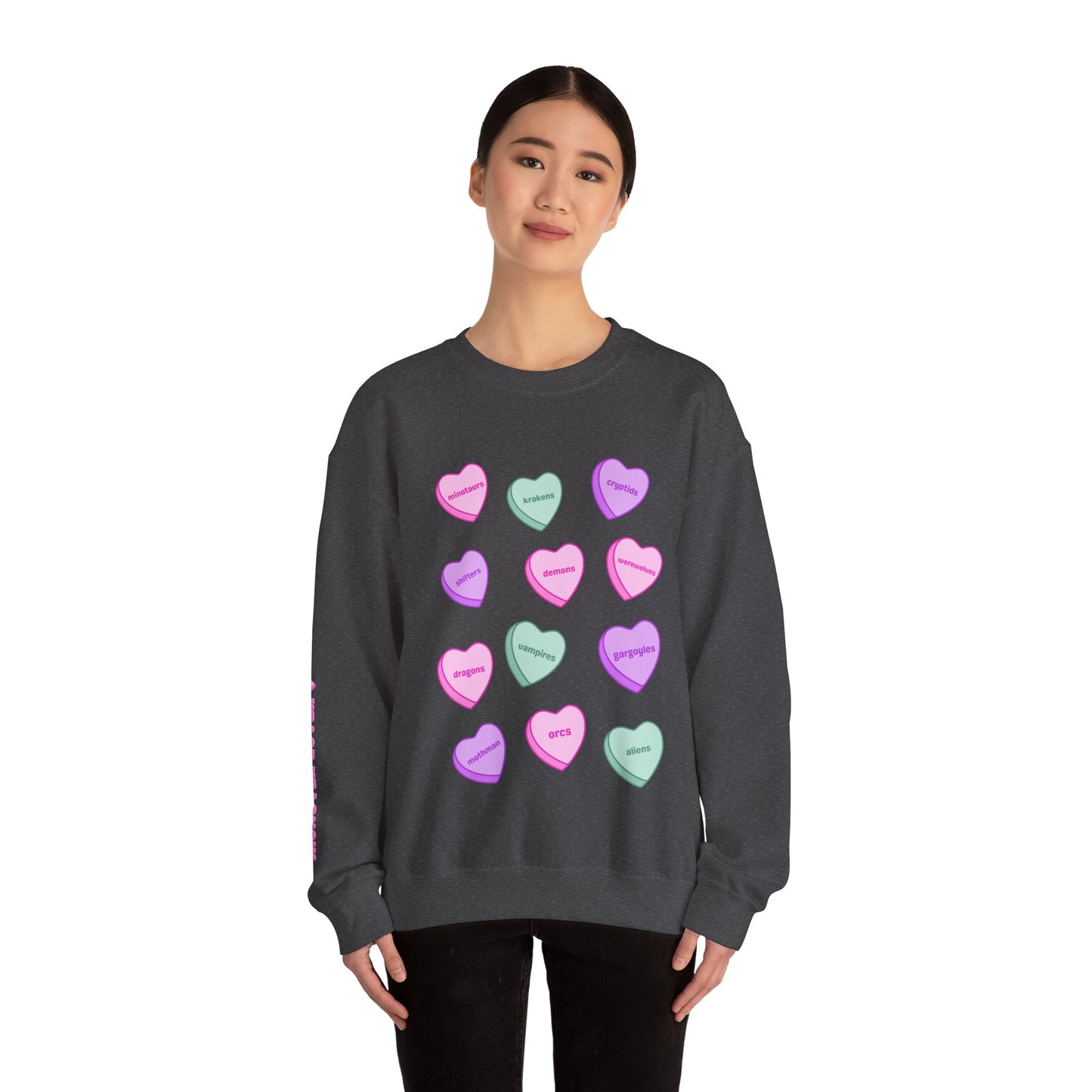 Candy Hearts Unisex Heavy Blend™ Crewneck Sweatshirt
