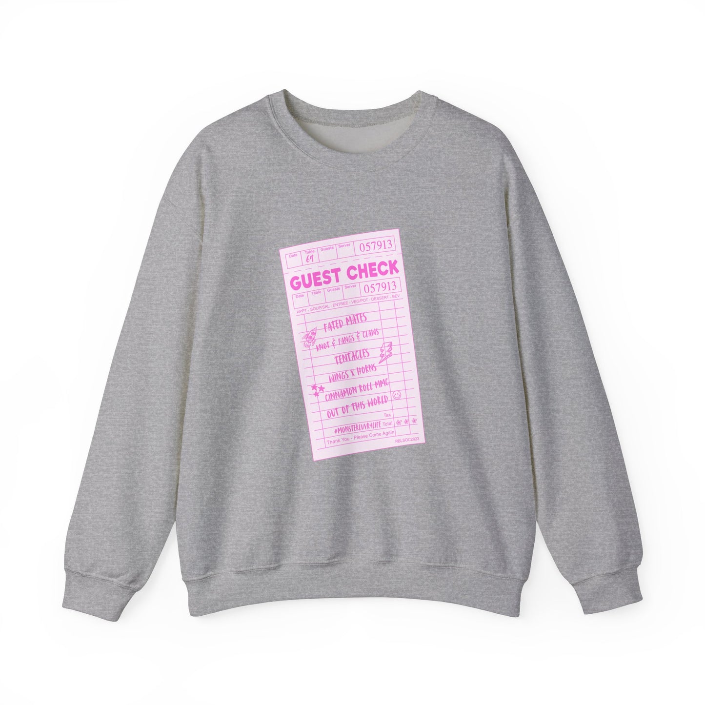 Guest Check PINK Monster Luvr Unisex Heavy Blend™ Crewneck Sweatshirt