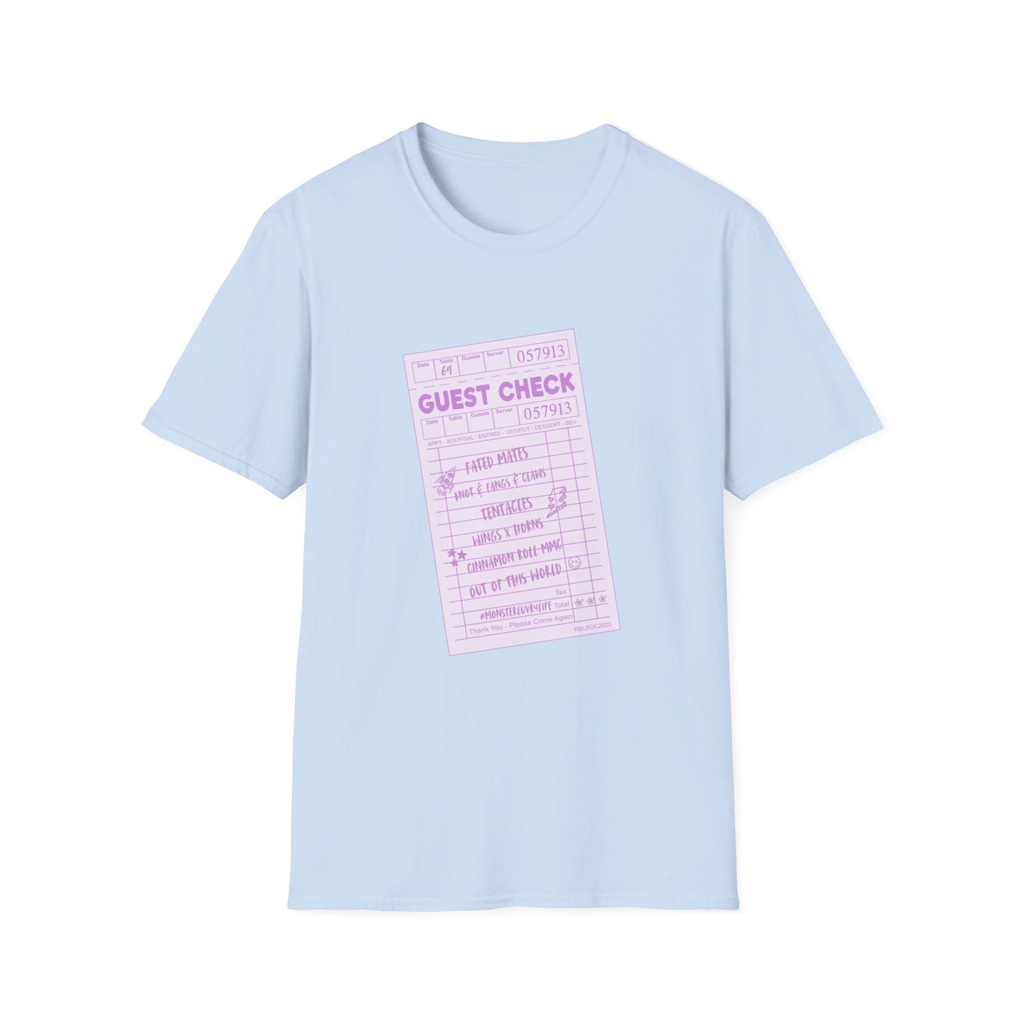 Guest Check Purple Unisex Softstyle T-Shirt