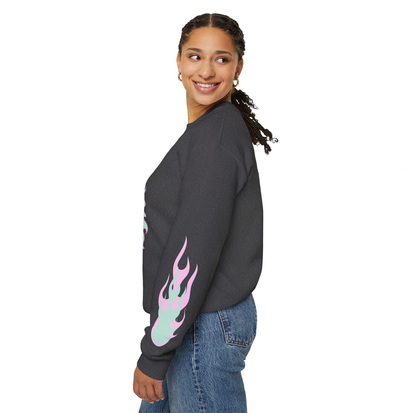 Monster Lover Flames Unisex Heavy Blend™ Crewneck Sweatshirt