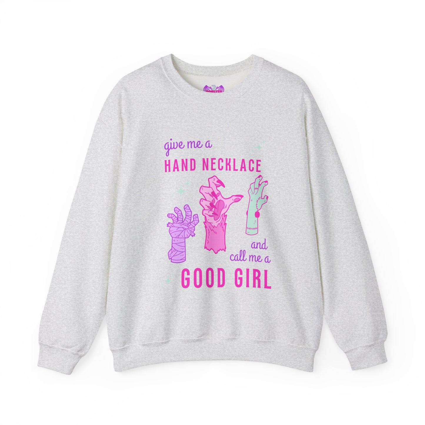 Hand Necklace Unisex Heavy Blend™ Crewneck Sweatshirt
