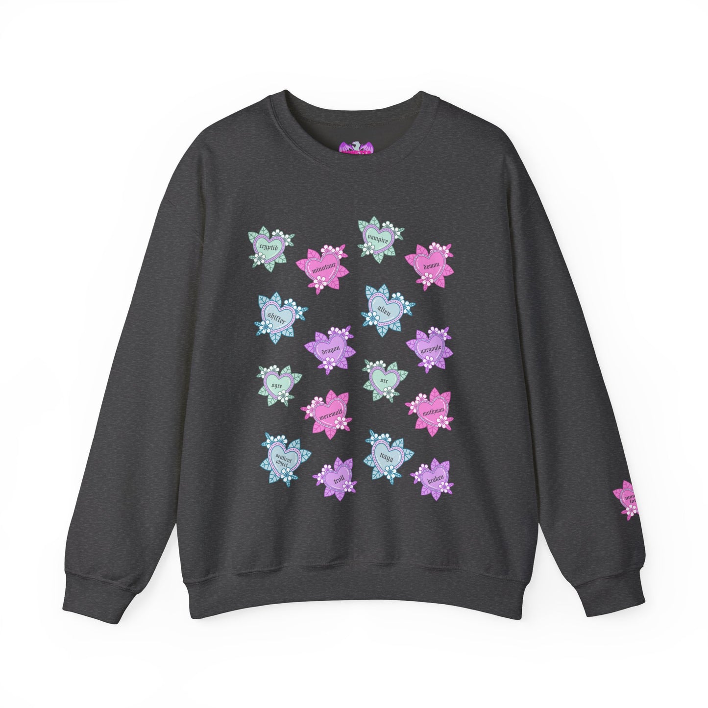 Tattoo Hearts Unisex Heavy Blend™ Crewneck Sweatshirt