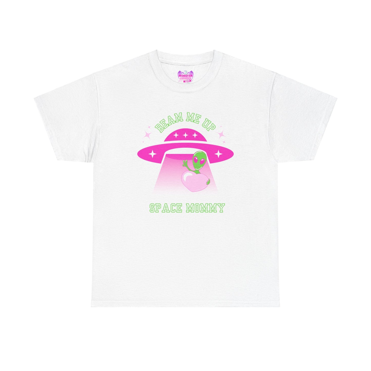 Space Mommy Pink Unisex Heavy Cotton Tee