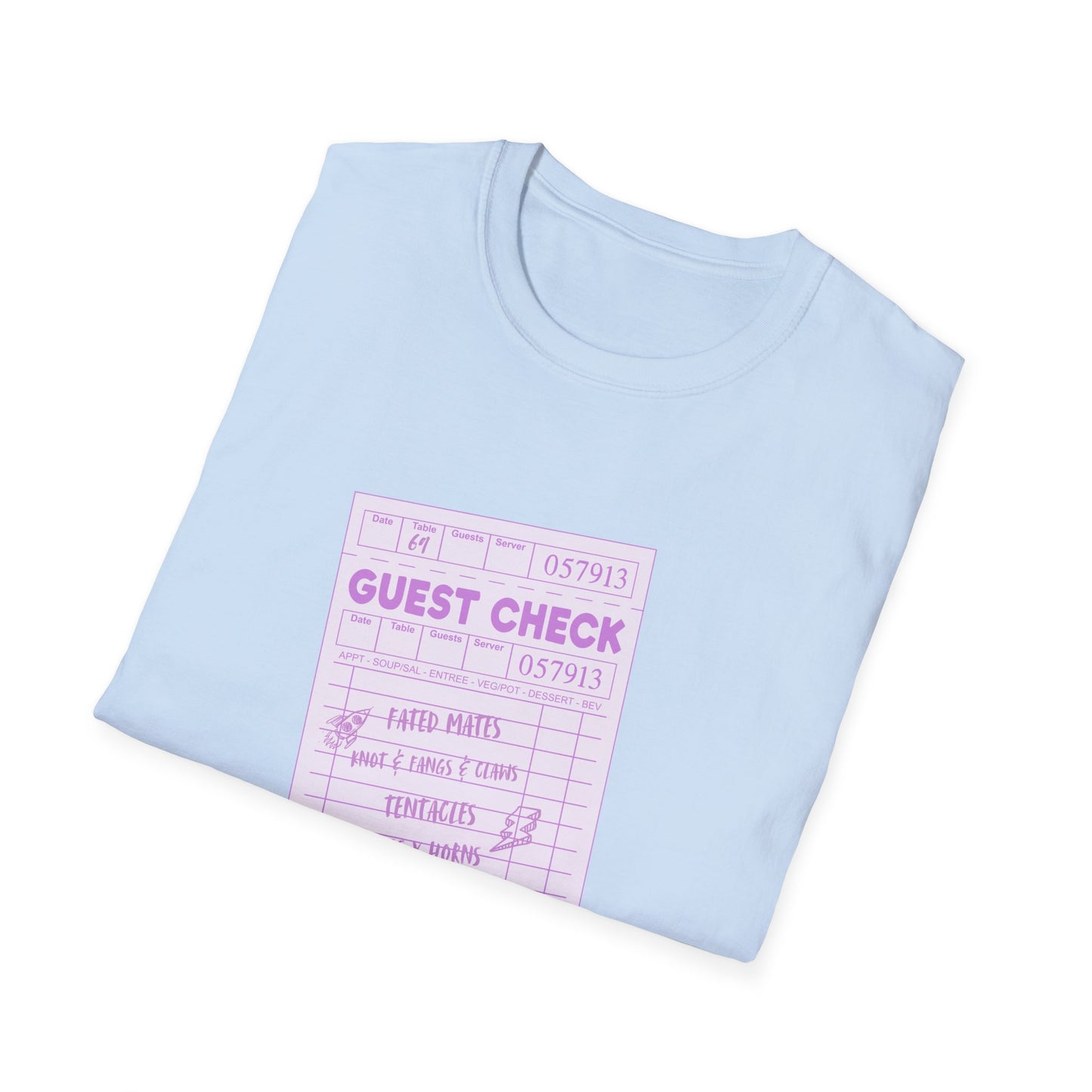 Guest Check Purple Unisex Softstyle T-Shirt