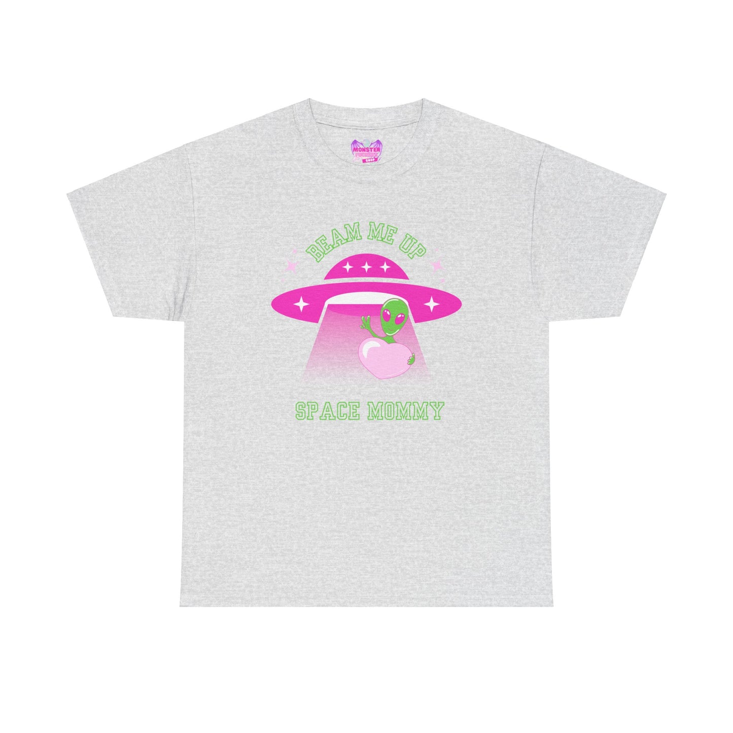 Space Mommy Pink Unisex Heavy Cotton Tee