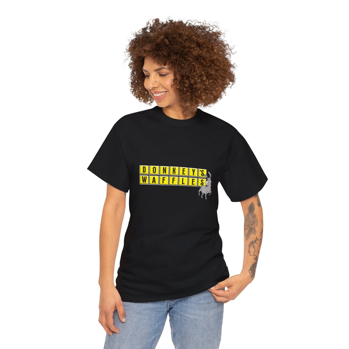 Donkey's Waffles Unisex Heavy Cotton Tee
