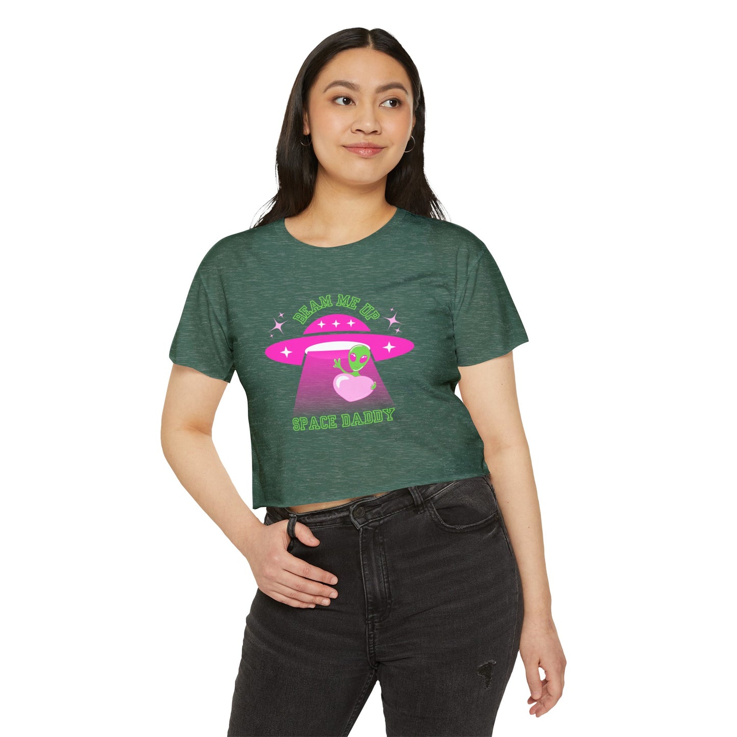 Space Daddy Women's Festival Crop Top