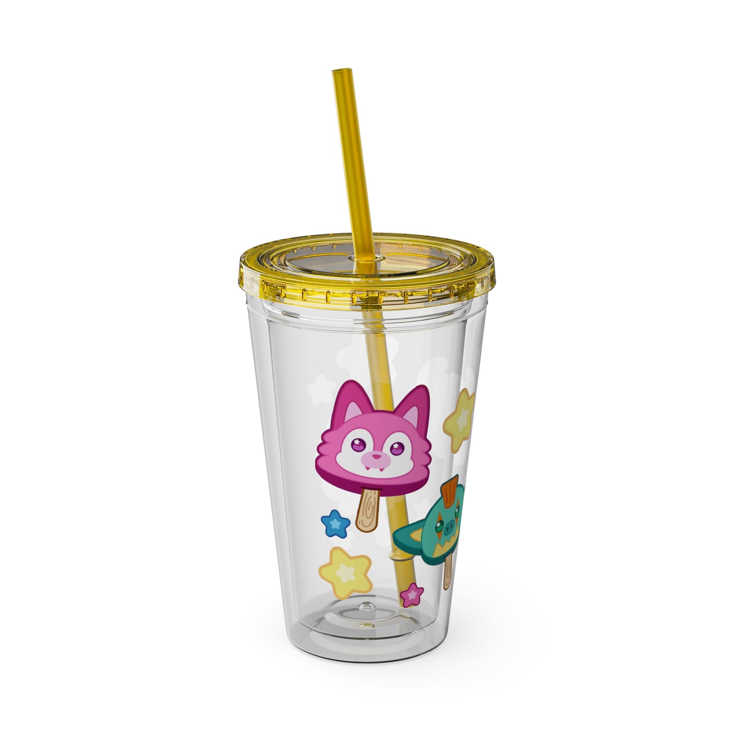 Monster Treats Sunsplash Tumbler with Straw, 16oz