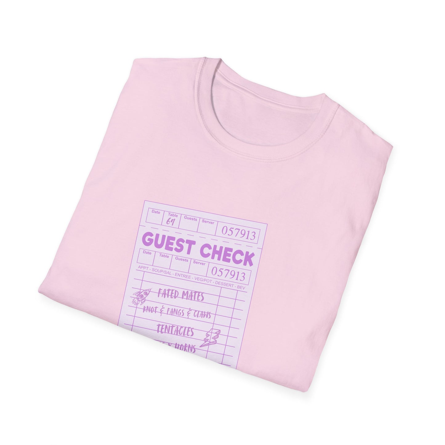 Guest Check Purple Unisex Softstyle T-Shirt