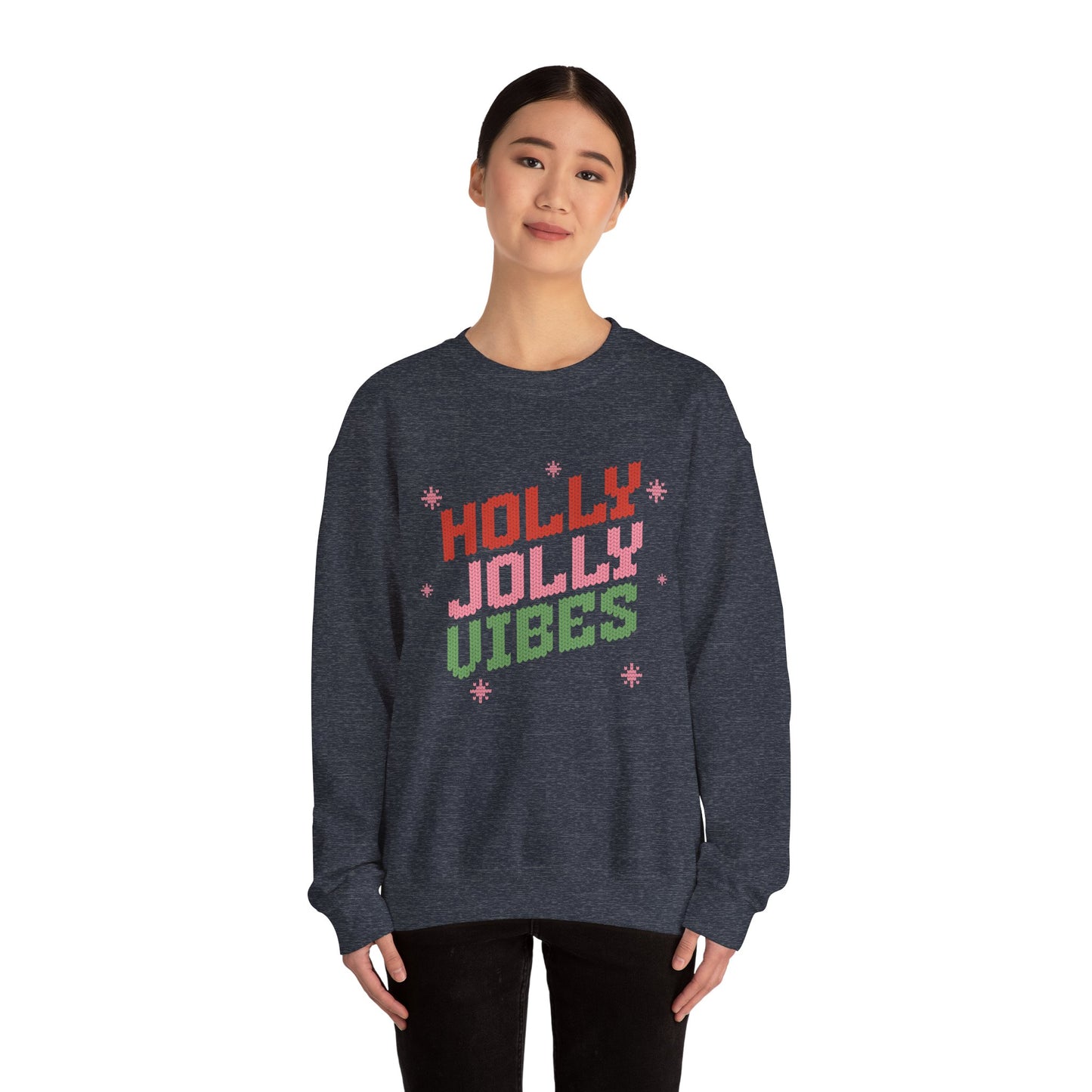 Holly Jolly Vibes Unisex Heavy Blend™ Crewneck Sweatshirt