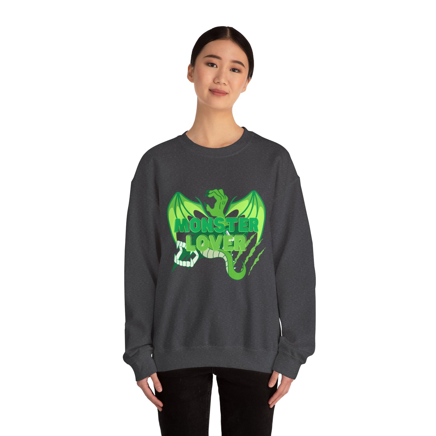 Lucky Green Monster Lover SE Unisex Heavy Blend™ Crewneck Sweatshirt