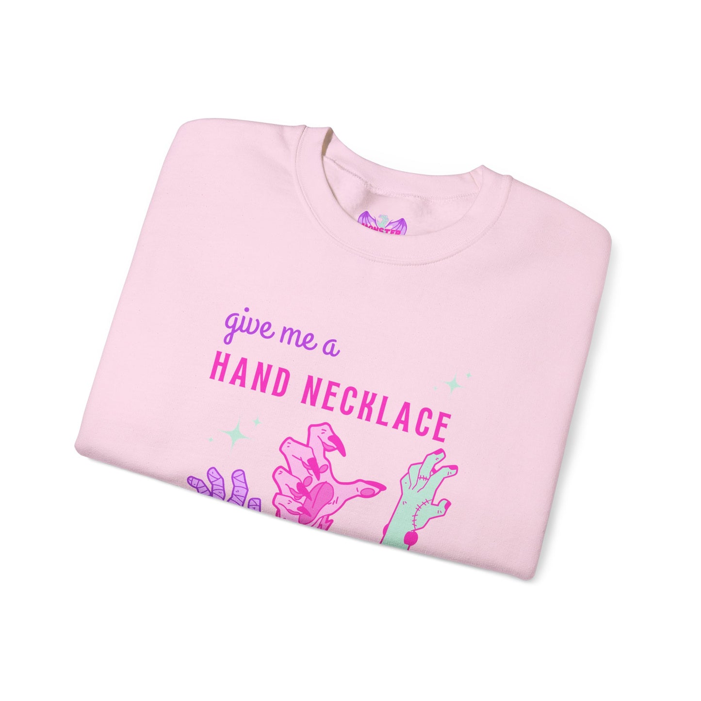 Hand Necklace Unisex Heavy Blend™ Crewneck Sweatshirt