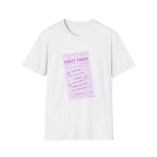 Guest Check Purple Unisex Softstyle T-Shirt