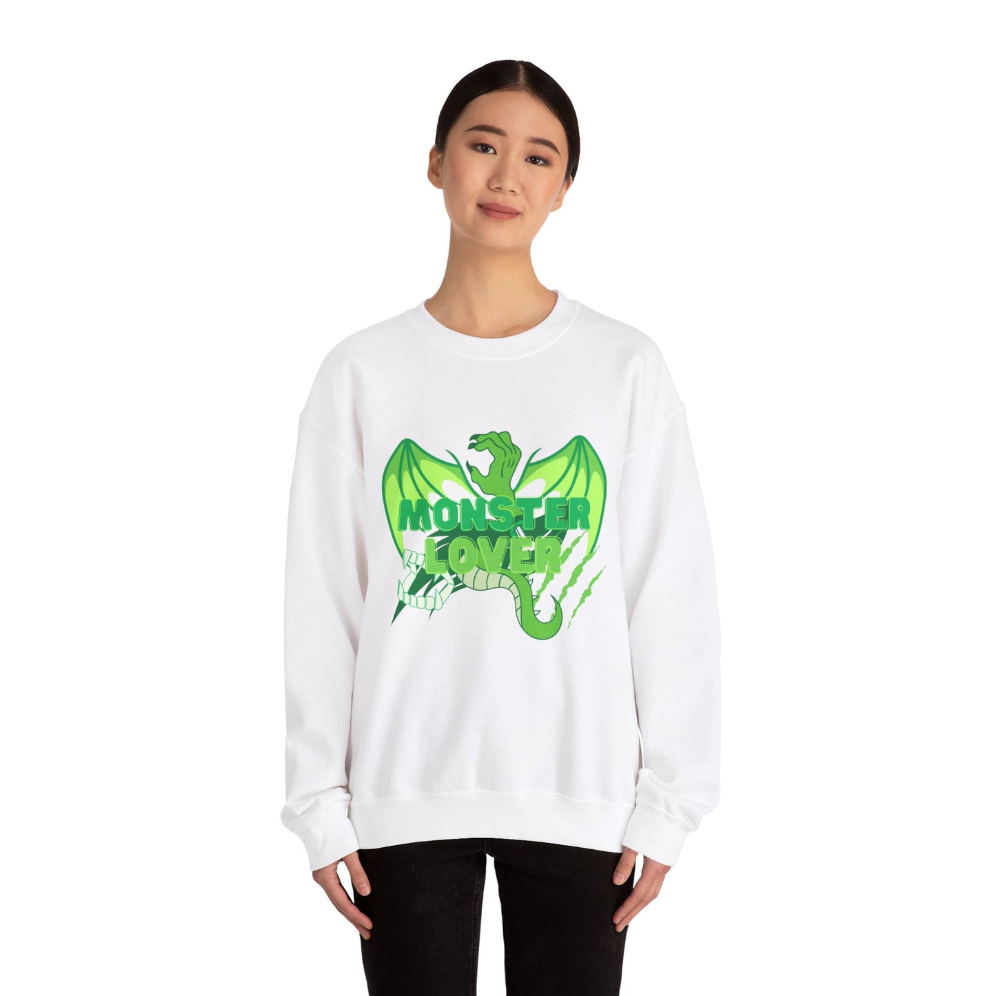 Lucky Green Monster Lover SE Unisex Heavy Blend™ Crewneck Sweatshirt