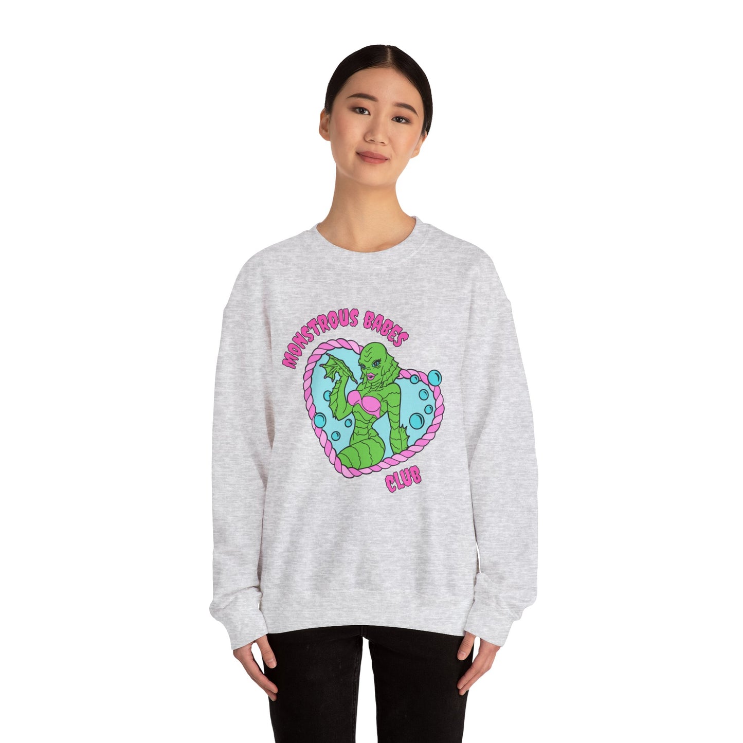 Monstrous Babes Club Lagoona Unisex Heavy Blend™ Crewneck Sweatshirt