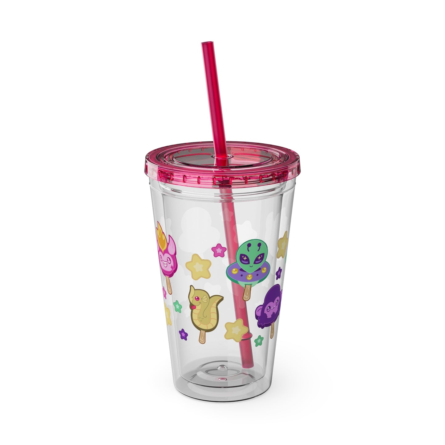 Monster Treats 3.0 Sunsplash Tumbler with Straw, 16oz