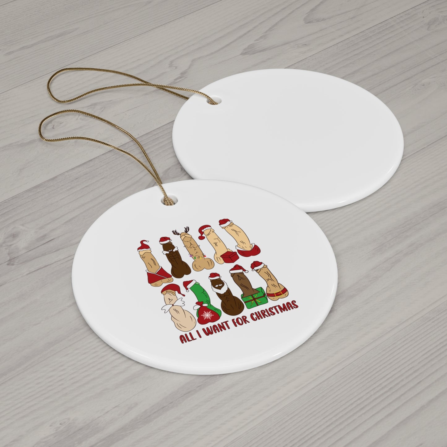 Dickmas Ceramic Ornament, 4 Shapes