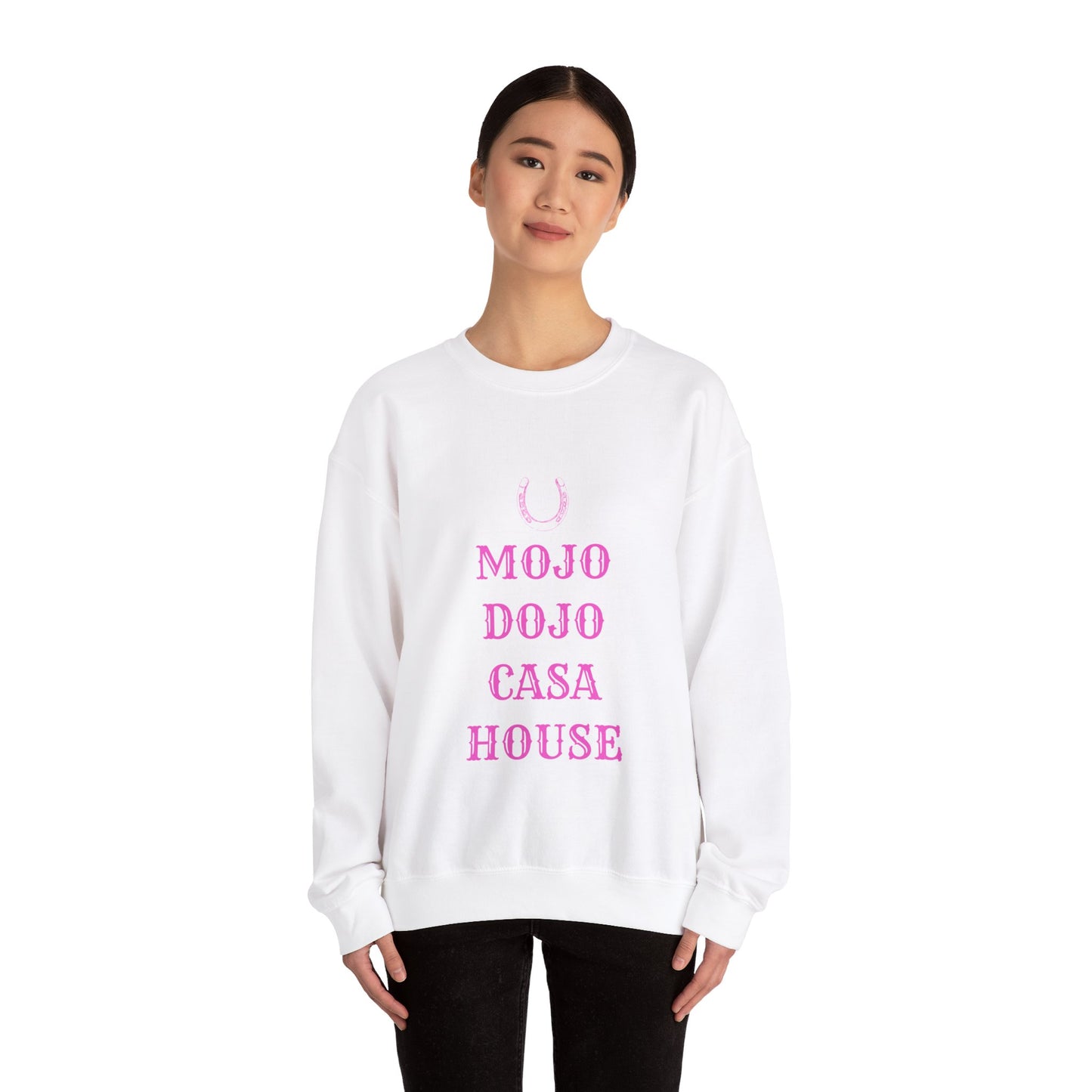 Mojo Dojo Casa House PINK Unisex Heavy Blend™ Crewneck Sweatshirt