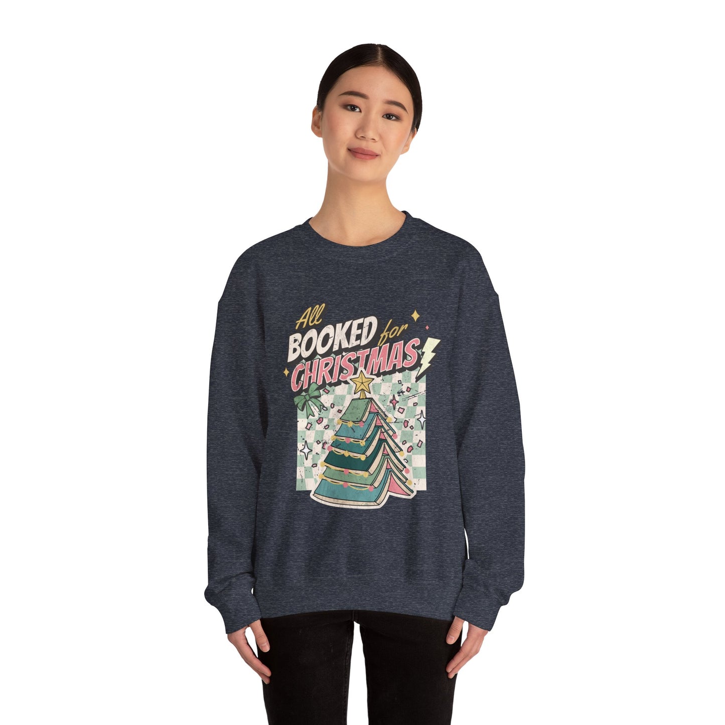 All Booked for Christmas Unisex Heavy Blend™ Crewneck Sweatshirt
