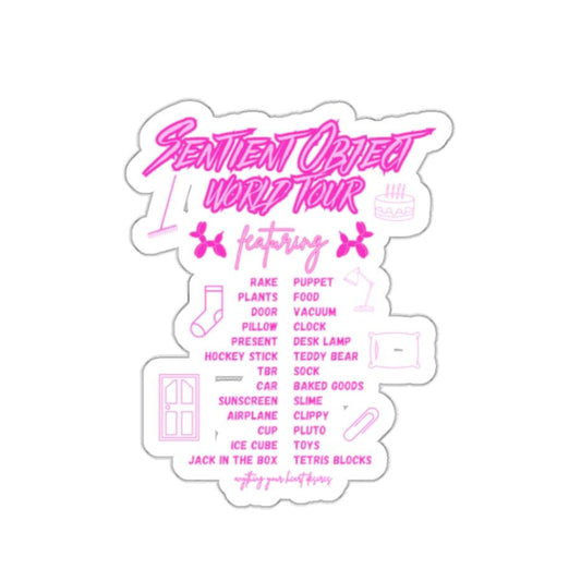 Sentient Object World Tour Die Cut Sticker