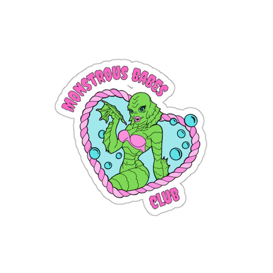 Monstrous Babes Club Die Cut Sticker