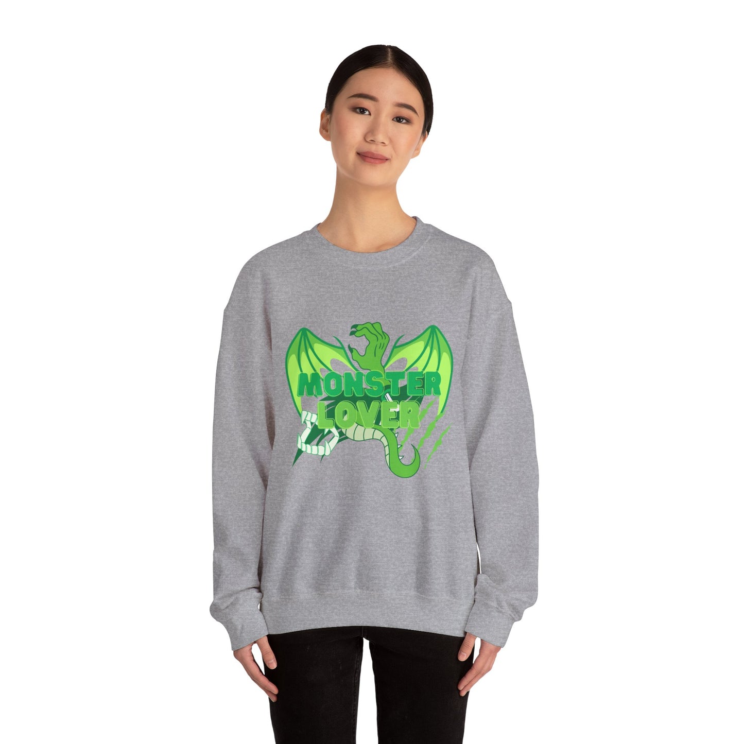 Lucky Green Monster Lover SE Unisex Heavy Blend™ Crewneck Sweatshirt