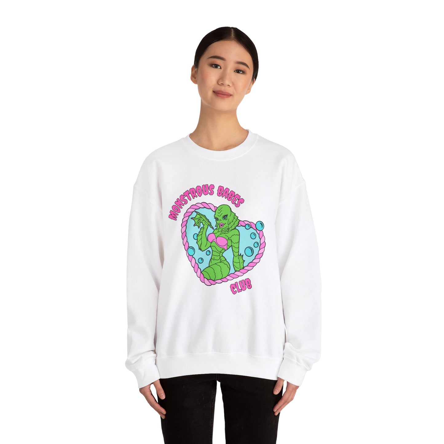Monstrous Babes Club Lagoona Unisex Heavy Blend™ Crewneck Sweatshirt