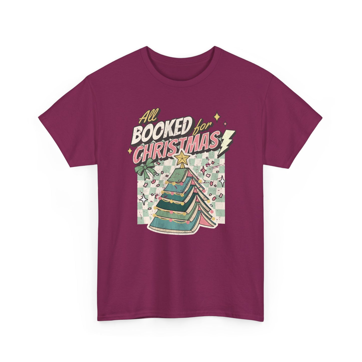 All Booked for Christmas Unisex Heavy Cotton Tee
