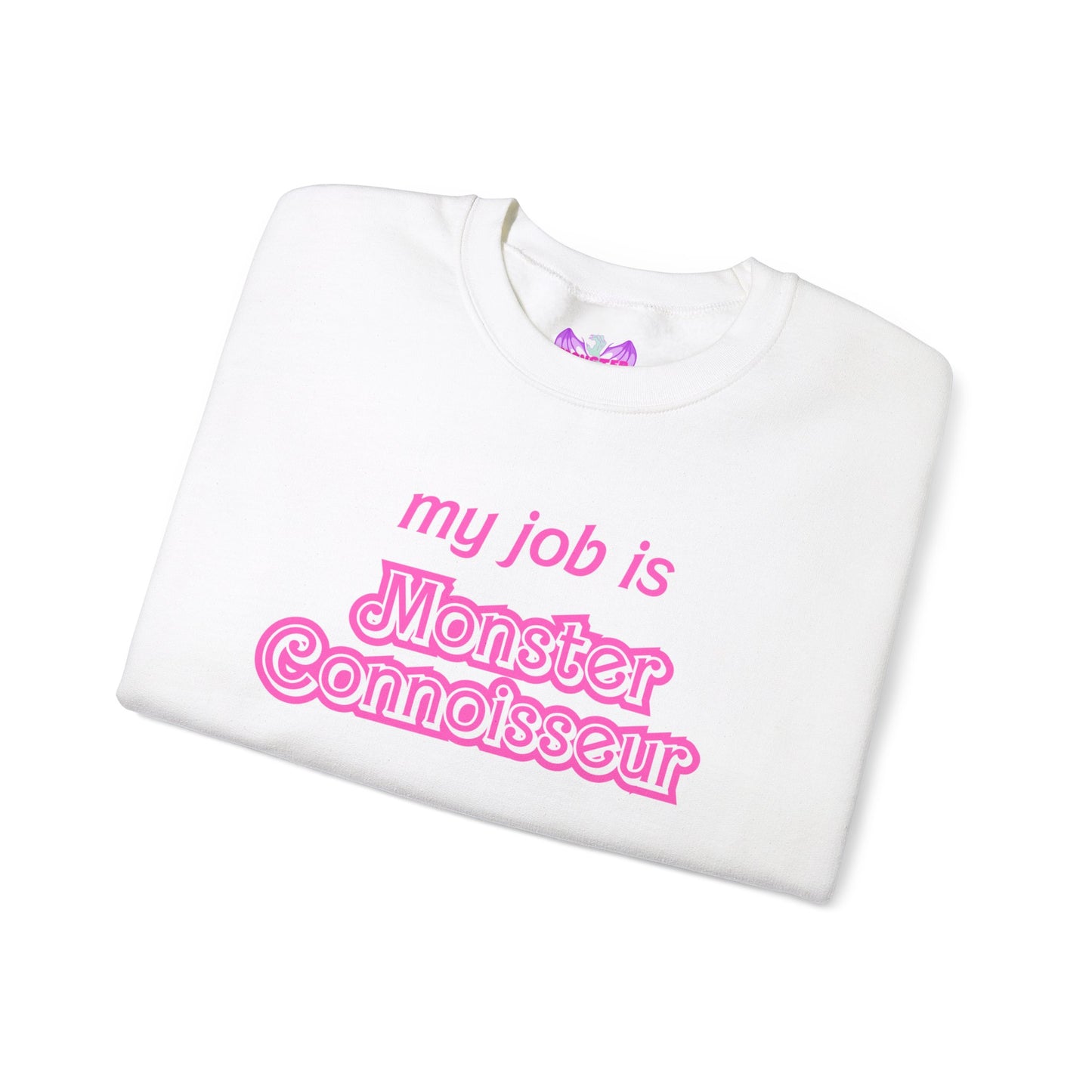 My job is monster connoisseur Unisex Heavy Blend™ Crewneck Sweatshirt
