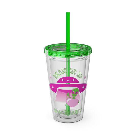 Space Daddy Sunsplash Tumbler with Straw, 16oz