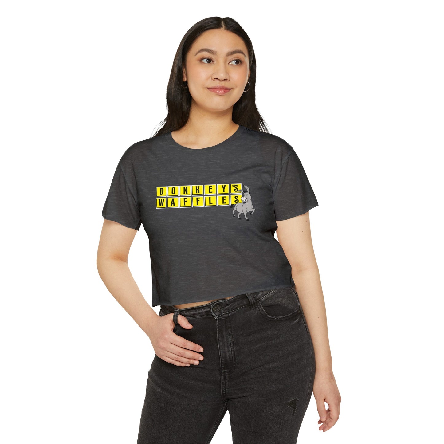 Donkey's Waffles Women's Festival Crop Top