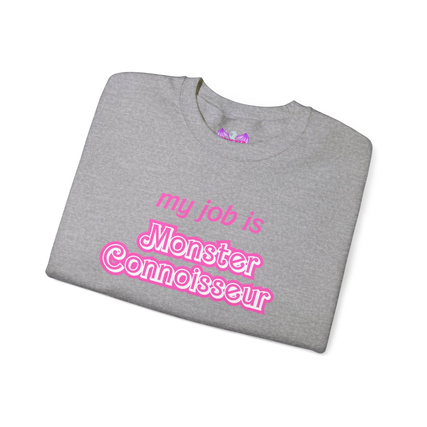 My job is monster connoisseur Unisex Heavy Blend™ Crewneck Sweatshirt