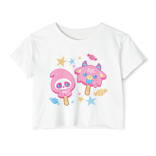 Halloween Treats Pastel Women's Festival Crop Top