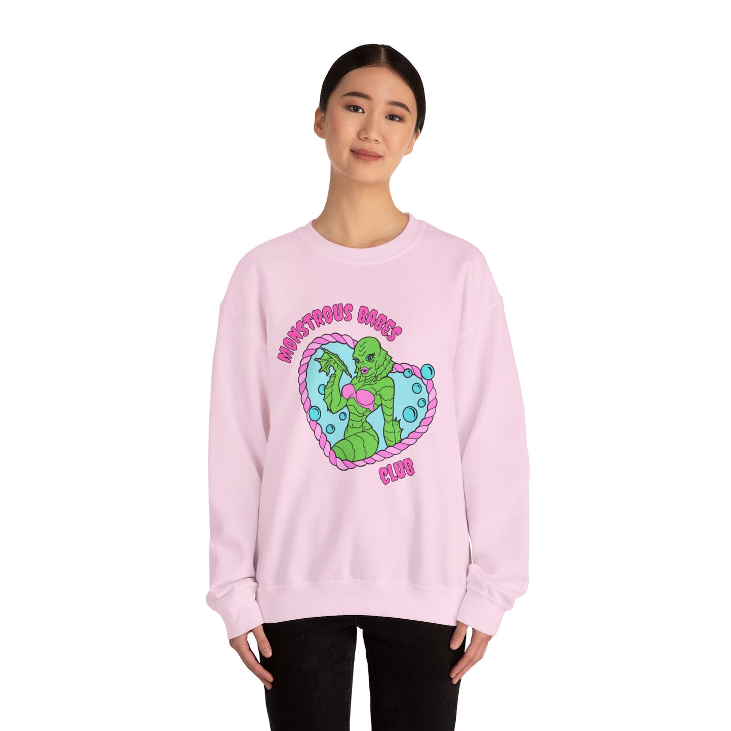 Monstrous Babes Club Lagoona Unisex Heavy Blend™ Crewneck Sweatshirt