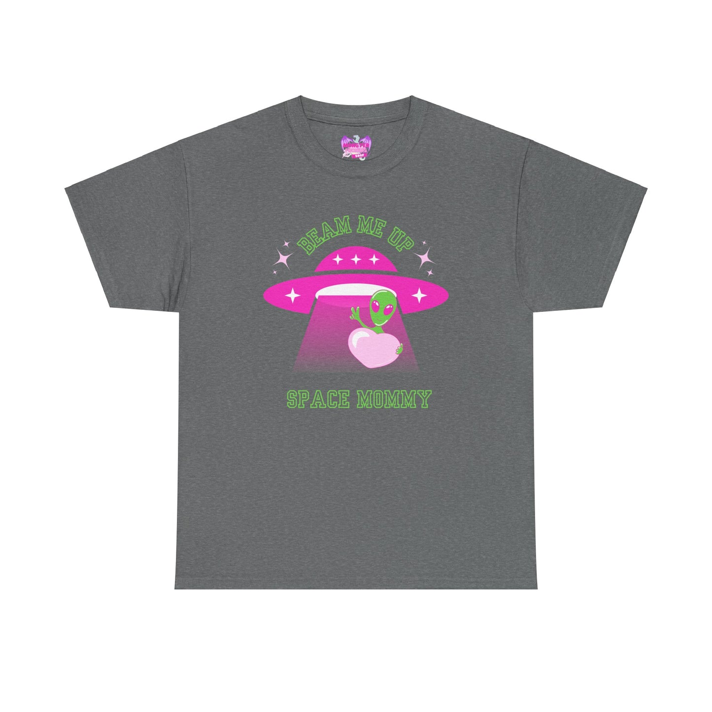 Space Mommy Pink Unisex Heavy Cotton Tee