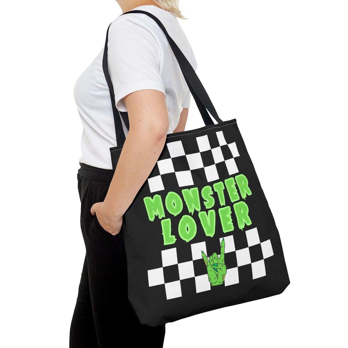 Checker Monster Lover Tote Bag