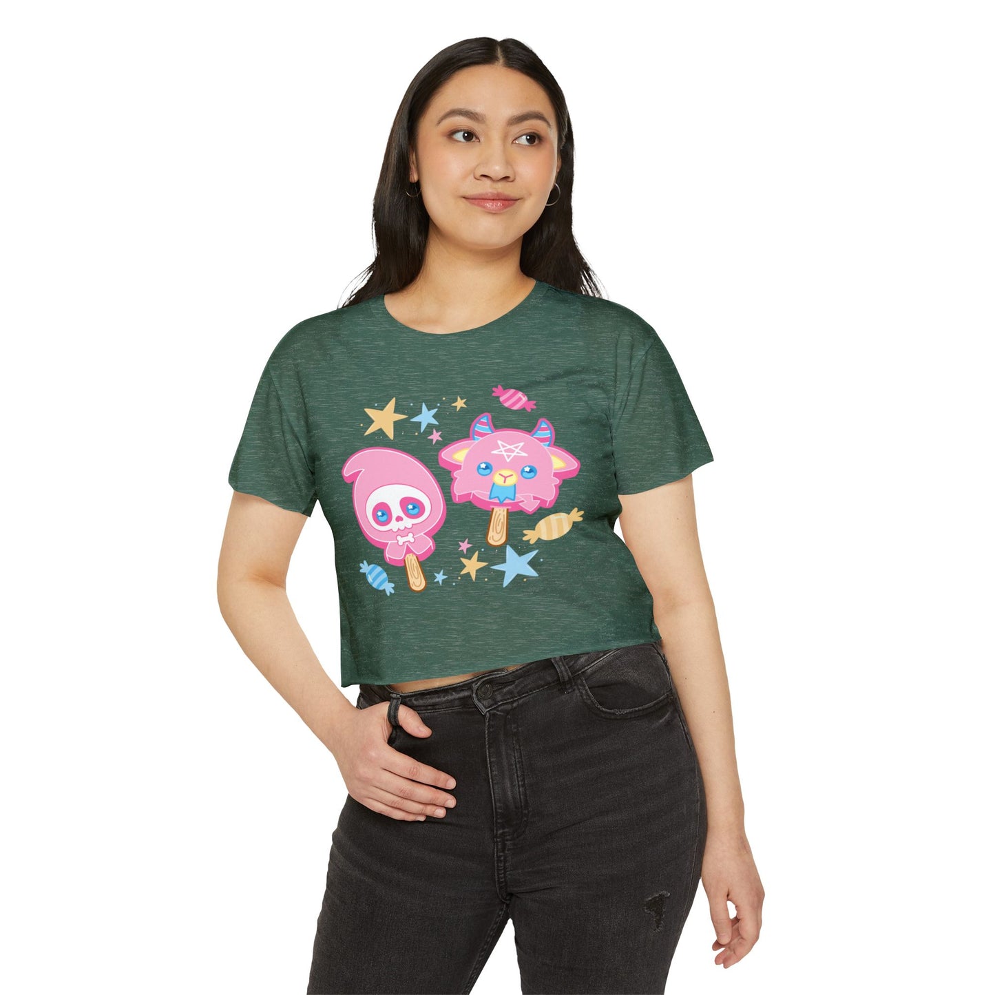 Halloween Treats Pastel Women's Festival Crop Top