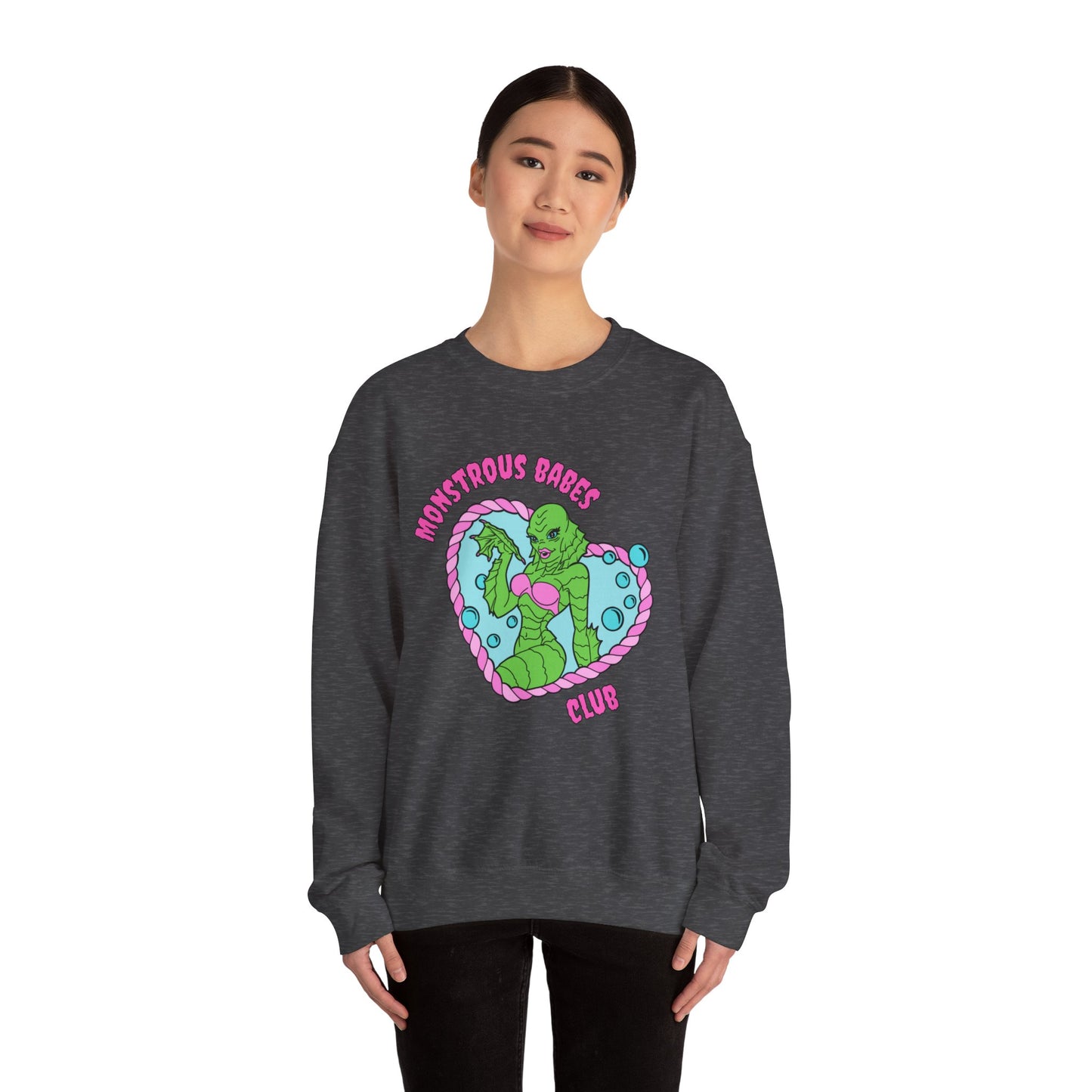 Monstrous Babes Club Lagoona Unisex Heavy Blend™ Crewneck Sweatshirt