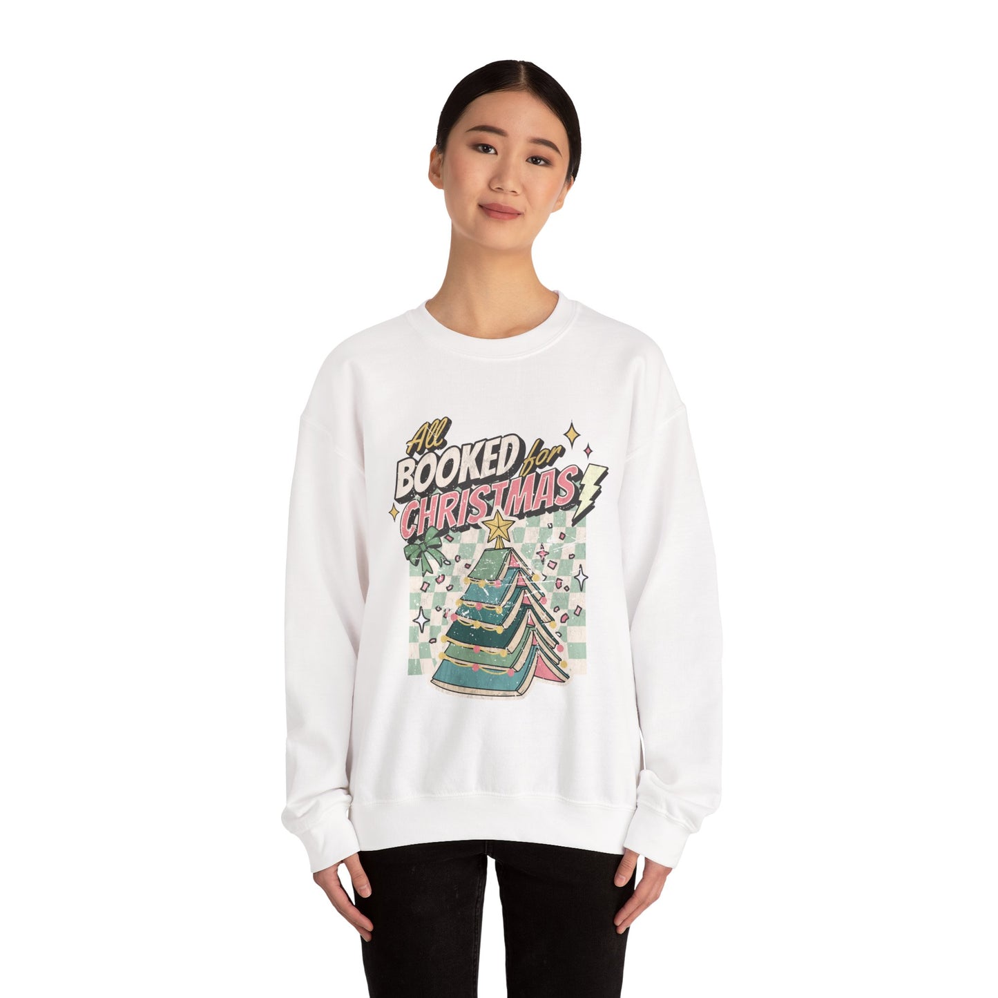 All Booked for Christmas Unisex Heavy Blend™ Crewneck Sweatshirt