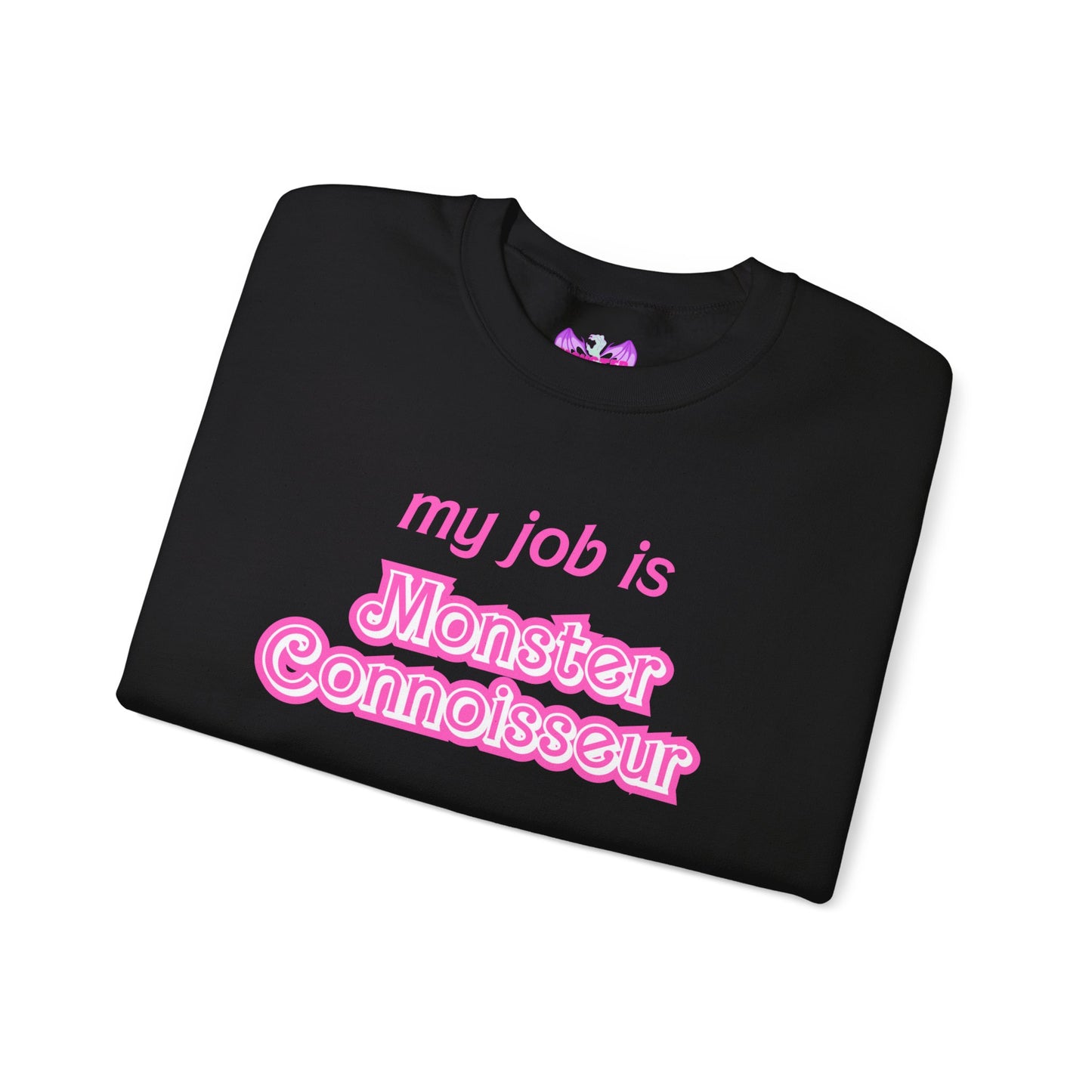 My job is monster connoisseur Unisex Heavy Blend™ Crewneck Sweatshirt