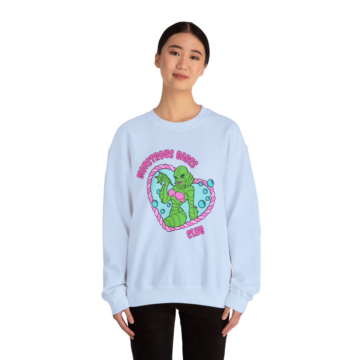 Monstrous Babes Club Lagoona Unisex Heavy Blend™ Crewneck Sweatshirt