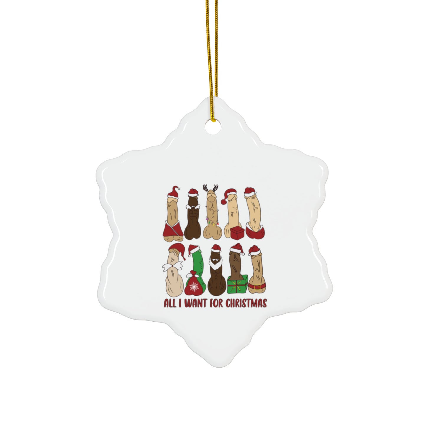 Dickmas Ceramic Ornament, 4 Shapes