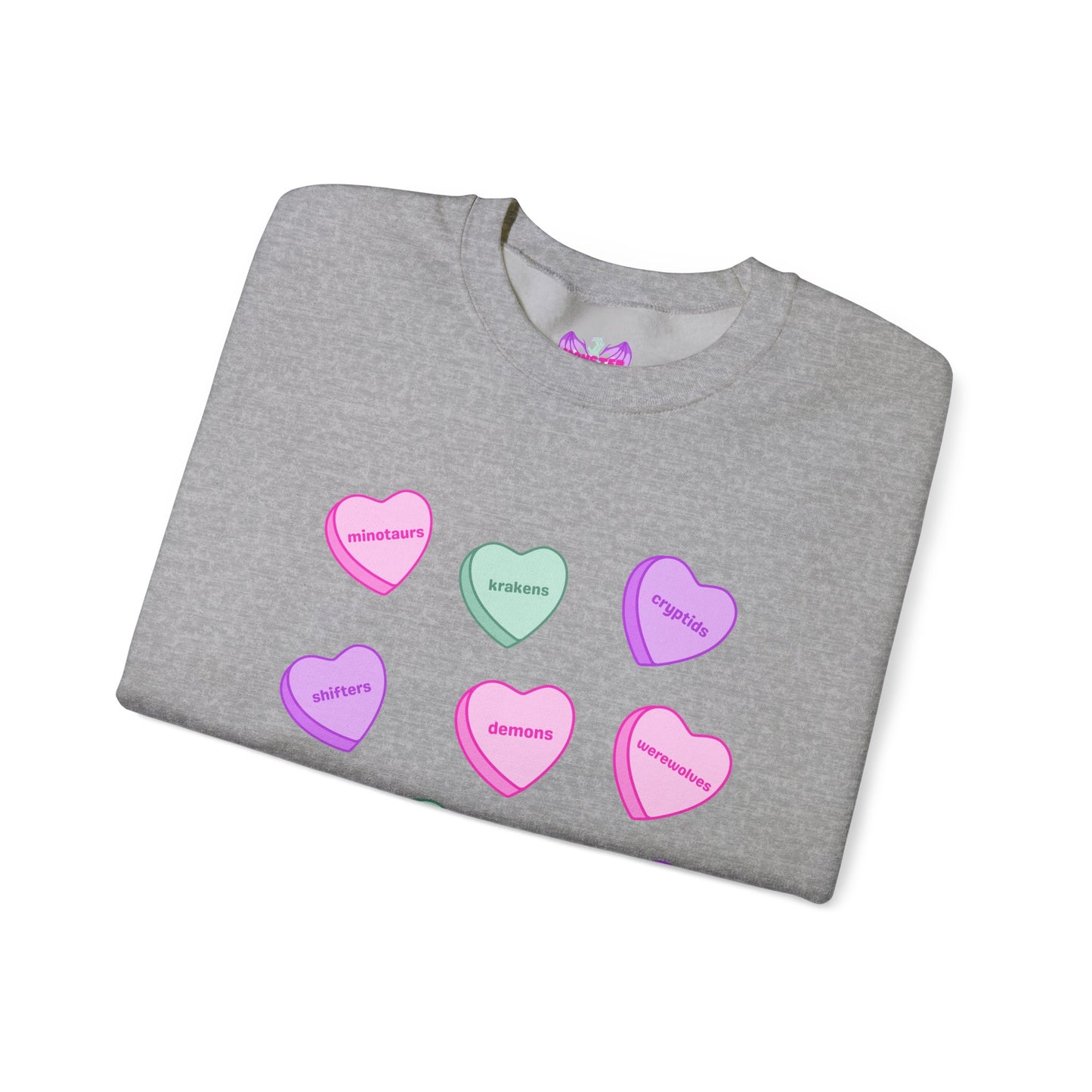 Candy Hearts Unisex Heavy Blend™ Crewneck Sweatshirt