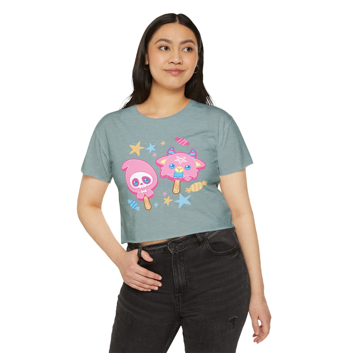 Halloween Treats Pastel Women's Festival Crop Top