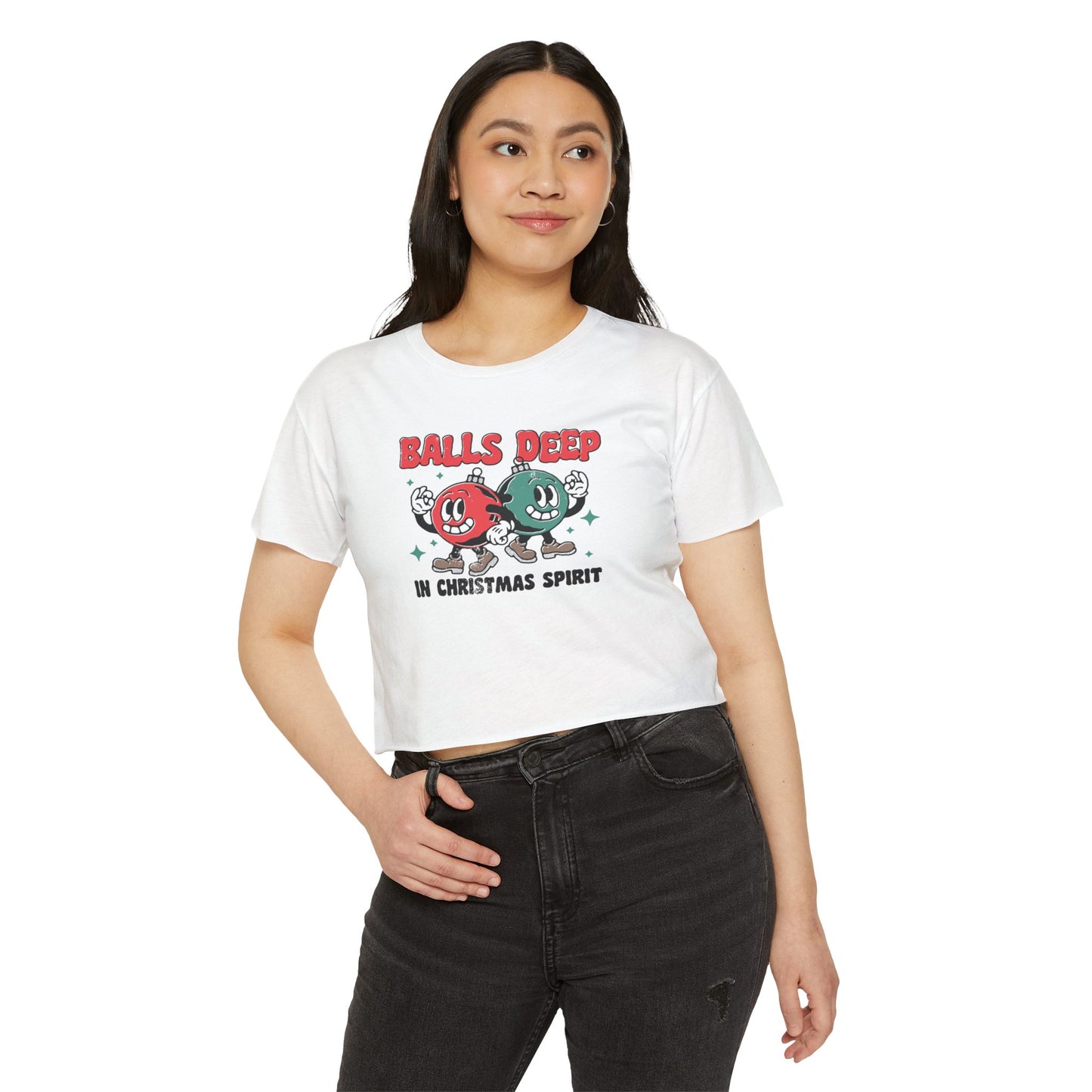 Balls Deep Women's Festival Crop Top