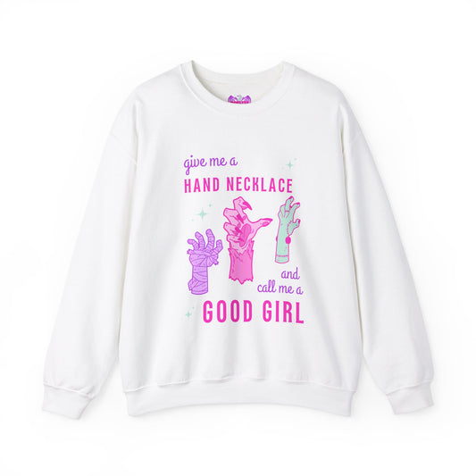 Hand Necklace Unisex Heavy Blend™ Crewneck Sweatshirt