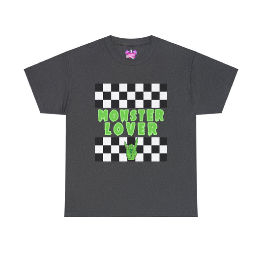 Checker Monster Lover Unisex Heavy Cotton Tee