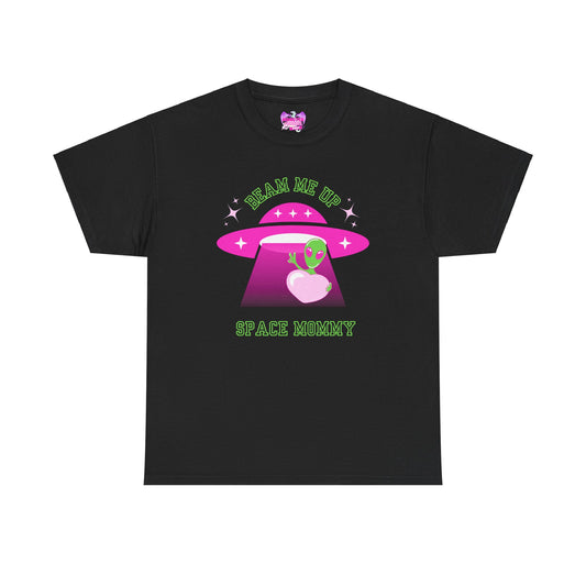 Space Mommy Pink Unisex Heavy Cotton Tee