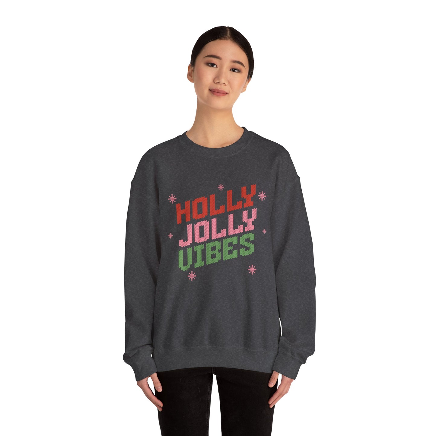Holly Jolly Vibes Unisex Heavy Blend™ Crewneck Sweatshirt