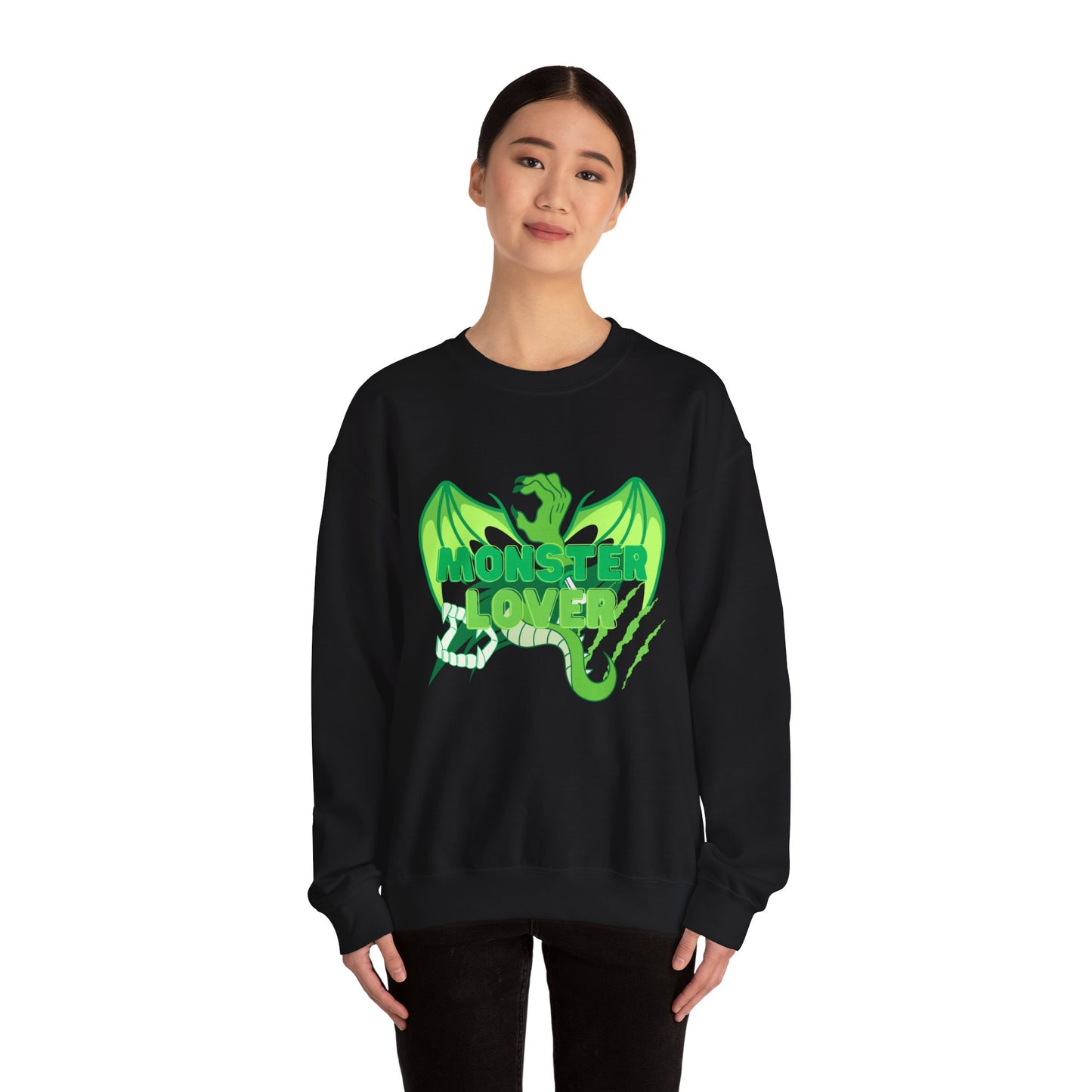 Lucky Green Monster Lover SE Unisex Heavy Blend™ Crewneck Sweatshirt